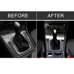 Car Carbon Fiber Gear Position Panel Frame Decorative Sticker for Volkswagen Golf 7 2018-, without Hole and Start and Stop, Left Drive, Gear Position