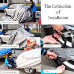 PEVA Anti-Dust Waterproof Sunproof SUV Car Cover with Warning Strips, Fits Cars up to 5.1m(199 inch) in Length, 199inch (XL)
