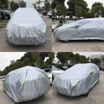 غطاء سيارة SUV من PEVA مقاوم للغبار والماء والأشعة الشمسية مع شرائط تحذيرية، 207 بوصة (XXL)