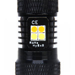 2 PCS Super Bright PSX24W DC 12V 5W 350LM Auto Car Fog Light with 16 SMD-3030 LED Bulbs Lamp, White + Yellow Light, PSX24W