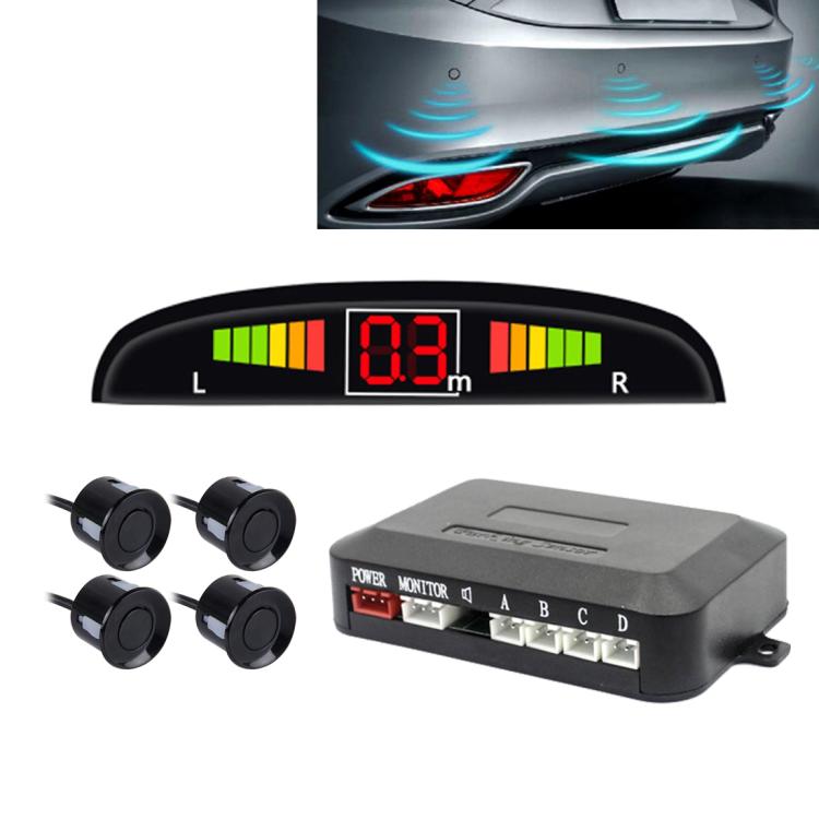 Car Buzzer Reverse Backup Radar System - Premium Quality 4 Parking Sensors Car Reverse Backup Radar System with LCD Display