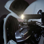 Pair Motorcycle Turn Signal Light Grip Bar Plug Strobe Side Marker End LED Handlebar Lamp, Turn Double Light, Red Light