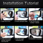 Car Round PET Rearview Mirror Protective Window Clear Anti-fog Waterproof Rain Shield Film, Diameter: 8cm, 8*8cm