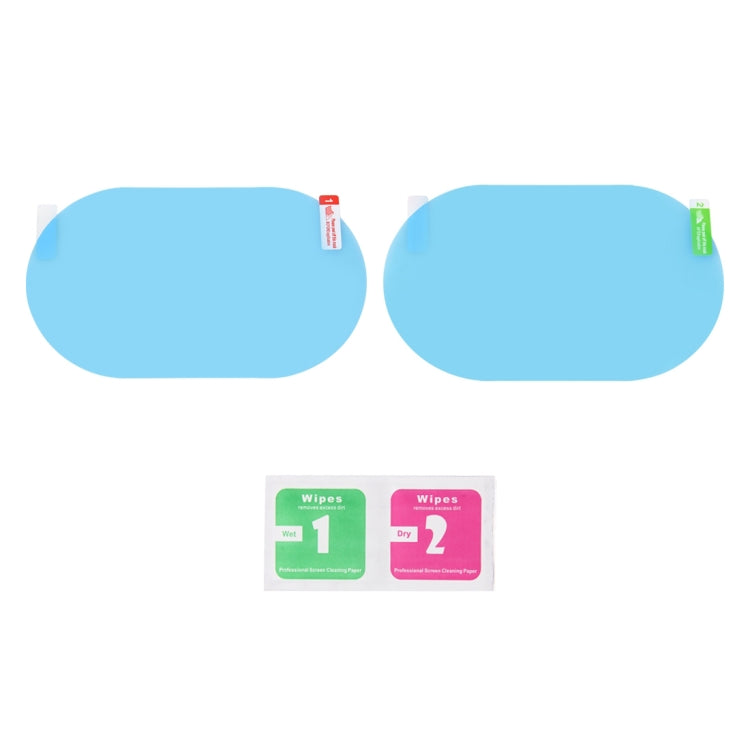 Car Round PET Rearview Mirror Protective Window Clear Anti-fog Waterproof Rain Shield Film, Diameter: 8cm, 8*8cm