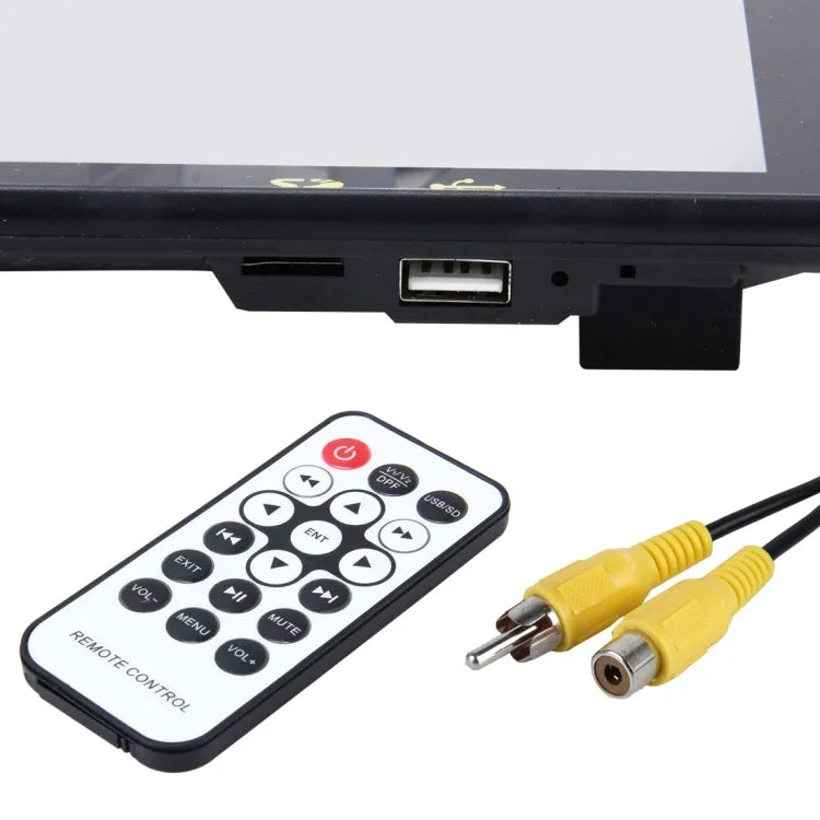 شاشة سيارة ملونة TFT-LCD خلفية بقياس 7 بوصة ودقة 480*234 مع مشغل MP5 وبلوتوث، تدعم وظيفة الشاشة العكسية التلقائية، 7 بوصة 480*234
