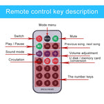 4 inch Round Shape Stereo Motorcycle / Car / Household Subwoofer, Built-in Bluetooth, Support TF Card & U Disk Reader, with Remote Control