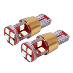 2 قطعة مصباح سيارة T10 3W تيار ثابت مع 12 مصباح SMD-3030، DC 9-18V، 12 مصباح SMD-3030