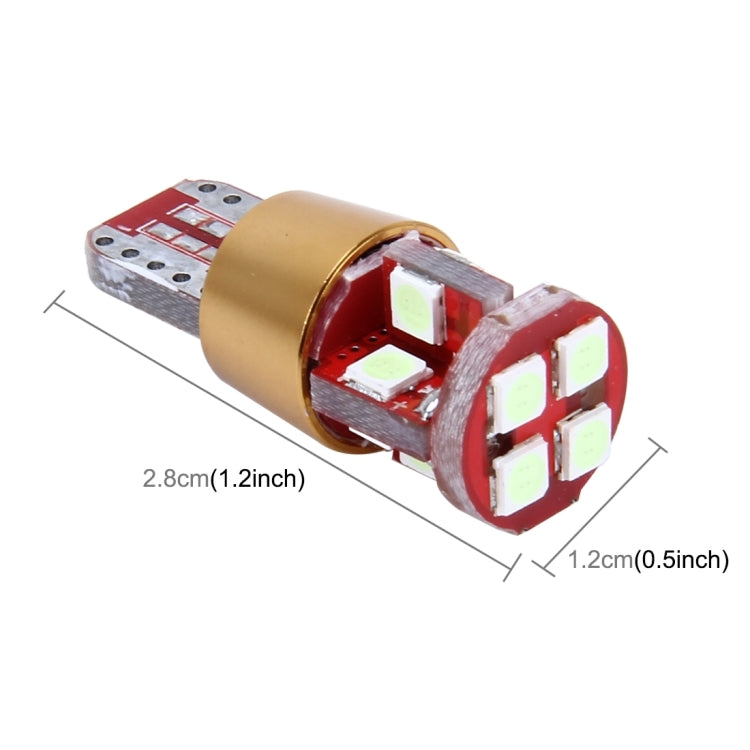 2 قطعة مصباح سيارة T10 3W تيار ثابت مع 12 مصباح SMD-3030، DC 9-18V، 12 مصباح SMD-3030