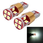 2 قطعة مصباح سيارة T10 3W تيار ثابت مع 12 مصباح SMD-3030، DC 9-18V، 12 مصباح SMD-3030