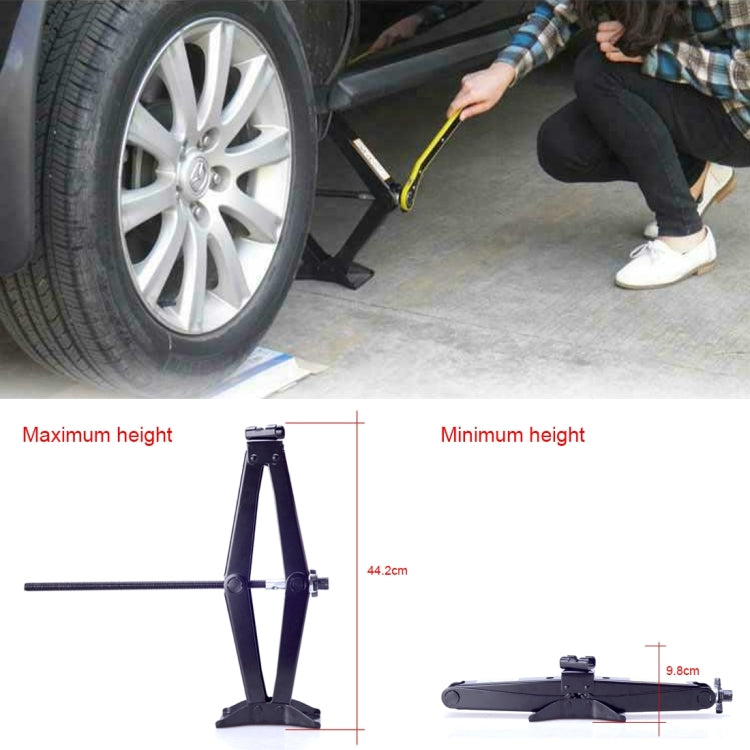 Upright ST-112C Heavy Duty Stabilizer Scissor Jack with Handle Lift Levelers 4000 Pound (2 Ton) Capacity Each - 9.8 to 44.2 CM Range, 2T Jack with Handle