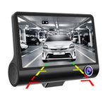 كاميرا سيارة DVR بشاشة IPS بحجم 4.0 بوصة، 5.0 ميجا بكسل، زاوية واسعة 170 درجة، دقة كاملة HD 1080P، 3 قنوات فيديو، تدعم إضاءة للرؤية الليلية / رؤية خلفية / بطاقة TF (بحد أقصى 32 جيجابايت) / مستشعر G / كشف الحركة، 170 درجة