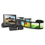كاميرا سيارة DVR بشاشة IPS بحجم 4.0 بوصة، 5.0 ميجا بكسل، زاوية واسعة 170 درجة، دقة كاملة HD 1080P، 3 قنوات فيديو، تدعم إضاءة للرؤية الليلية / رؤية خلفية / بطاقة TF (بحد أقصى 32 جيجابايت) / مستشعر G / كشف الحركة، 170 درجة