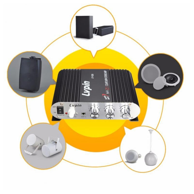 مضخم صوت سيارة 2.1 قناة HIFI مع مضخم صوت جهير، يدعم MP3
