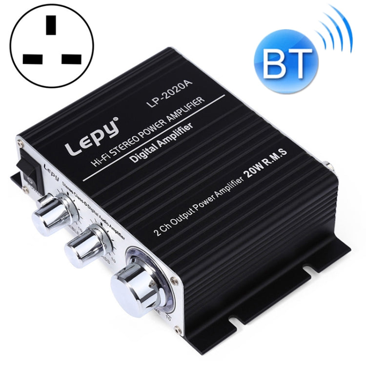 LP-2020A مضخم صوت HIFI للسيارة والمنزل، يدعم MP3، قابس المملكة المتحدة مع مزود طاقة 3 أمبير، قابس المملكة المتحدة