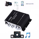 LP-2020A مضخم صوت HIFI للسيارة والمنزل، يدعم MP3، قابس المملكة المتحدة مع مزود طاقة 3 أمبير، قابس المملكة المتحدة