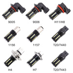 2 PCS T20 / 7440 DC9-16V / 8.2W / 6000K / 655LM Car Auto Reversing Lights / Turn Light 66LEDs SMD-2016 Lamps, 7440