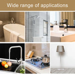 شريط مطاطي أكريليك مقاوم للماء والرطوبة للمطبخ والحمام، ملصقات مقاومة للعفن، الحجم: 3 سم × 10 م، السماكة: 0.5 مم، 3 سم × 10 م
