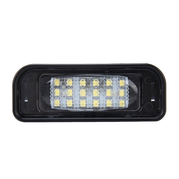 2 PCS License Plate Light with 18  SMD-3528 Lamps with Canbus for Mercedes-Benz W220,2W 120LM,6000K, DC12V(White Light), For Benz W220