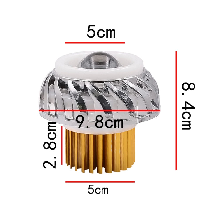 Motorcycle 30W DC 12V-85V LED Headlight Lens Built-in Whirlwind Double Aperture Angle Eyes + Devil Eye, Red Light (Whirlwind), Blue Light (Whirlwind)