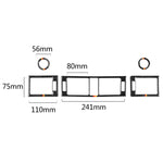 Car German Flag Carbon Fiber Air Outlet Ring + Intermediate Air Outlet + Side Air Outlet Panel Decorative Sticker for Mercedes-Benz W204 207-2010, Air Outlet (German Flag)