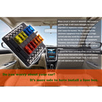 1 in 12 Out Fuse Box Screw Terminal Section Fuse Holder Kits with LED Warning Indicator for Auto Car Truck Boat, 1 in 12 Out (Screw Terminal Section)