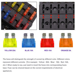 1 in 12 Out Fuse Box Screw Terminal Section Fuse Holder Kits with LED Warning Indicator for Auto Car Truck Boat, 1 in 12 Out (Screw Terminal Section)