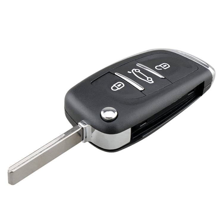 For PEUGEOT Car Keys Replacement 3 Buttons Car Key Case with Grooved and Holder, 3 Buttons with Grooved