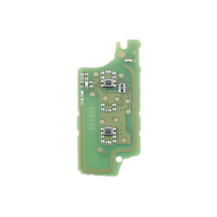 For PEUGEOT 2 Buttons Intelligent Remote Control Car Key with PCF7961 Integrated Chip & Battery & Holder & Slotted Key Blade & ASK Signal, Frequency: 433MHz, 2 Buttons with Slotted Key Blade