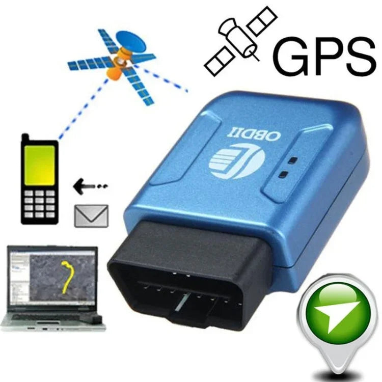 جهاز تتبع GPS TK206 2G OBD2 في الوقت الحقيقي GSM رباعي النطاق مع إنذار اهتزاز مضاد للسرقة GSM GPRS صغير للسيارة، TK206 (أسود)، TK206 (أزرق)
