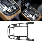 Car Carbon Fiber Gear Position Panel Decorative Sticker for Audi 2010-2018 Q5 / 2009-2016 A4L / 2009-2016 A5, Left Drive, Gear Position (C)