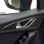 2 PCS Car Carbon Fiber Door Inner Handle Outer Frame Decorative Sticker for Mazda Axela 2014 / 2017-2018, Door Inner Handle Outer Frame