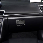 Car Carbon Fiber Front Passenger Seat Storage Box Decorative Sticker for Mazda Axela 2017-2018, Front Passenger Seat Storage Box