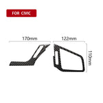 Car Carbon Fiber Right and Left Air Outlet Decorative Sticker for Honda Tenth Generation Civic 2016-2019, Left Drive, Right and Left Air Outlet
