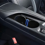 Car Carbon Fiber Water Cup Holder Decorative Sticker for Chevrolet Camaro 2017-2019, Water Cup Holder