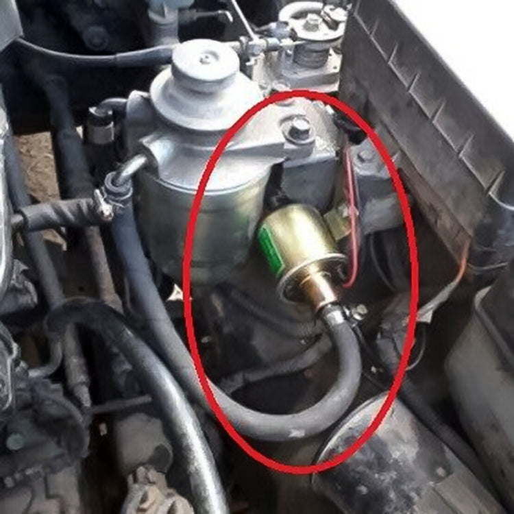 HEP-02A Universal Car 12V Fuel Pump Inline Low Pressure Electric Fuel Pump, 12V (Gold), 12V (Silver)