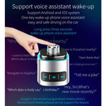 BC42 مصباح أجواء ملون متعدد الوظائف للسيارة مع بلوتوث 5.0 ومشغل MP3، يدعم بطاقة TF وU ديسك وراديو FM، BC42