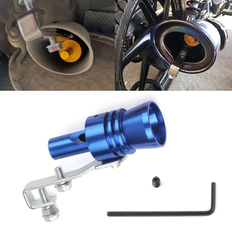 Universal Aluminum Turbo Sound Exhaust Muffler Pipe Whistle Car / Motorcycle Simulator Whistler, Size: XL, Outside Diameter: 35mm, Size: XL (Black), Size: XL (Gold), Size: XL (Blue), Size: XL (Red), Size: XL (Silver)
