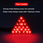 ضوء خلفي LED مثلثي على شكل X للدراجة / الدراجة الجبلية، نمط X