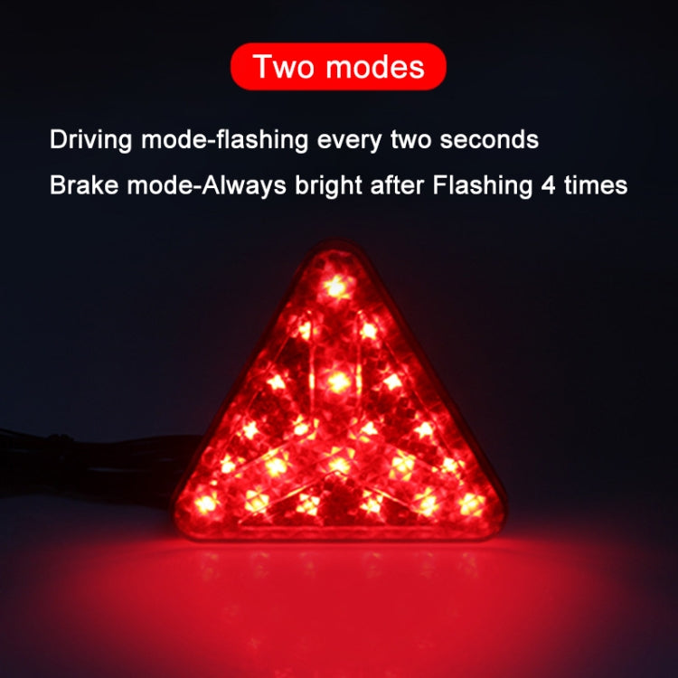 ضوء خلفي LED مثلثي على شكل Y للدراجة / الدراجة الجبلية، نمط Y