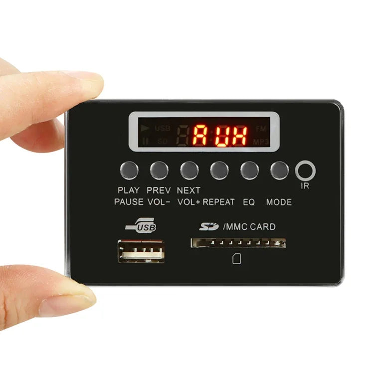 Car 5V Audio MP3 Player Decoder Board FM Radio SD Card USB AUX, with Bluetooth / Remote Control, 5V, 5V (Silver Grey)