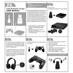 محول ومستقبل ومرسل بلوتوث USB 4.0 لجهاز سوني بلايستيشن PS4، لجهاز PS4