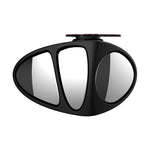 3R-151 3 in 1 Car Rearview Auxiliary Blind Spot Mirror Rear View 146 Front Wheel Mirror for Left Side, 3 in 1 Black Left