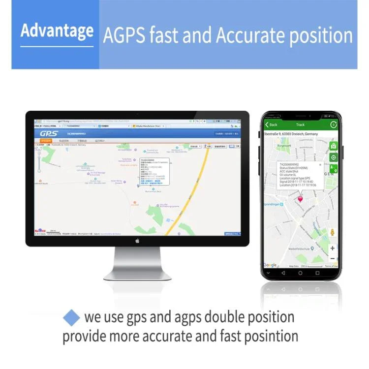 جهاز تتبع GPS TK600 2G / GPRS / GSM مغناطيسي قوي للسيارات والشاحنات في الوقت الحقيقي، TK600