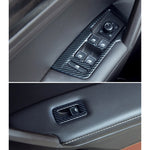 Car Carbon Fiber Window Glass Lifter Panel Decorative Sticker for Volkswagen Tiguan L 2019-2021, Window Glass Lifter