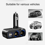 SHUNWEI SD-1918 80W 3.1A Car 2 in 1 Dual USB Charger, SD-1918 (Black), SD-1918