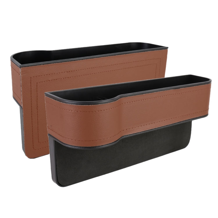 2 PCS Car Multi-functional Principal And Deputy Driver Seat Console Leather Box, Seat Console Leather Box (Black), Seat Console Leather Box (Beige), Seat Console Leather Box (Red), Seat Console Leather Box (Brown)