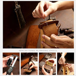 Hallmo Car Cowhide Leather Key Protective Cover Key Case for Toyota Corolla 2017 3-button, For Toyota Corolla 2017 3-button