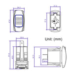 Car 4.8A Double-sided Mobile Phone Charger, 4.8A