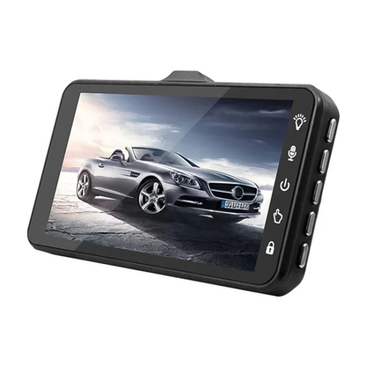 X97 جهاز تسجيل قيادة أمامي وخلفي مزدوج بشاشة 4 بوصة بدقة HD 1080P ورؤية ليلية، يدعم التسجيل المتكرر / مراقبة الركن، X97