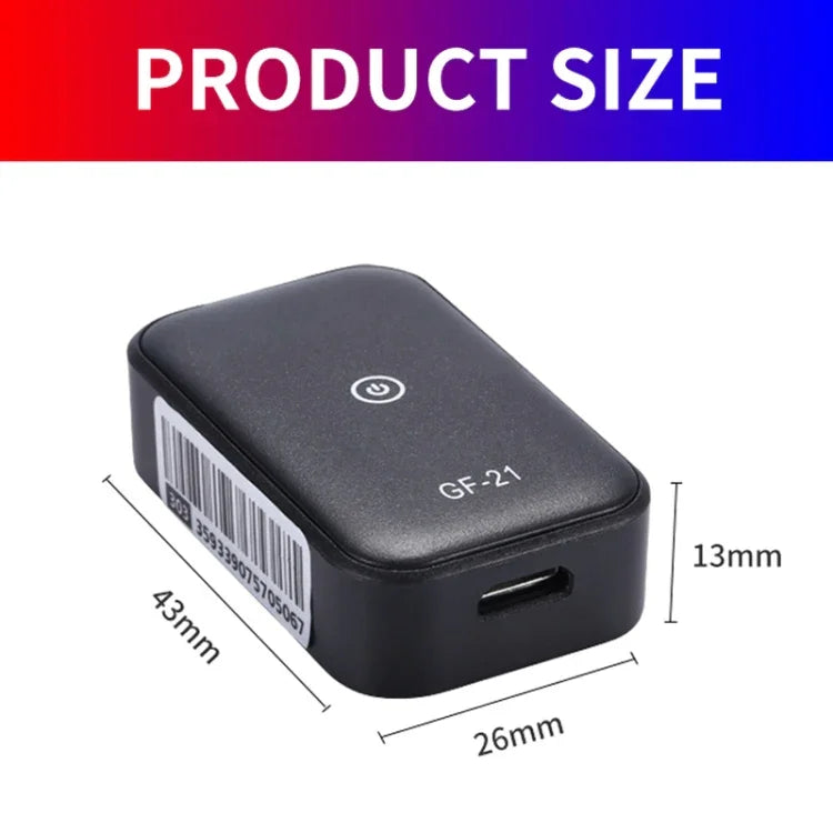 جهاز تعقب GPS للسيارات / الحيوانات الأليفة 2G مع GPS+LBS+WiFi، GF21